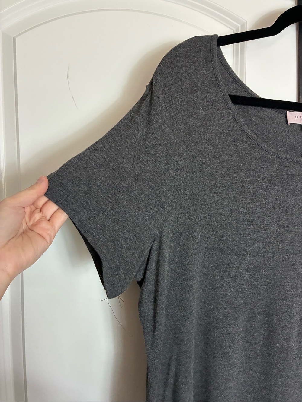 Philosophy Dolman Sleeve Charcoal Gray Women's Top High-Low size 1X - Picture 5 of 8